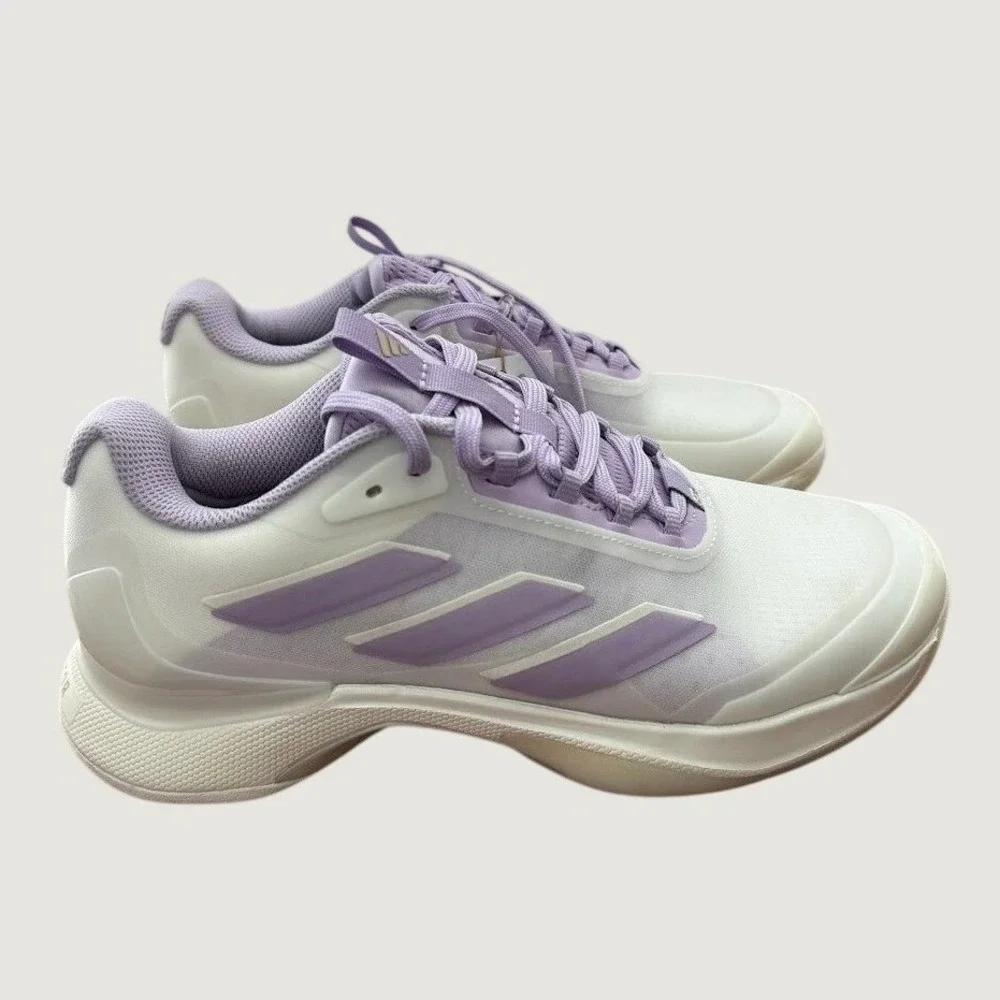 Adidas Avacourt 2 Womens Tennis Shoes White Lavender JR2056 Size 7 NEW